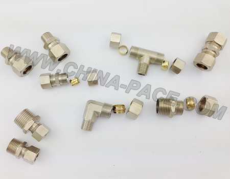 Compression Fittings, pneumatic fittings, air fittings, brass fittings